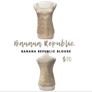 ➰ Banana Republic Ivory Lace Camisole Tank Top